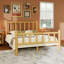 Structure de lit de ferme de style rustique en pin massif de style rustique qui s'adapte aux matelas et aux sommiers-448755747