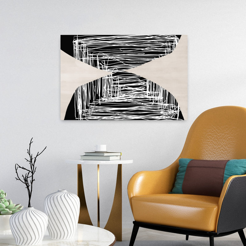 Art contemporain abstrait géométrique contemporain, H 16 po x l 24 po