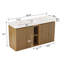 Meuble-lavabo double en chêne Knotty-131376492