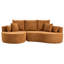 4 - Siège de 106 po Boucle modulaire incurvée en nuage avec méridienne, Nomad, mousse haute élasticité, 7 coussins, aucun assemblage requis, 2 pièces Nomad, sièges, confortable entièrement compressé