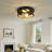 Farmhouse Flush Mount Ceiling Light - Matte Black Metal Cage Ceiling Fixture For Kitchen & Hallway (11in)-2062121764