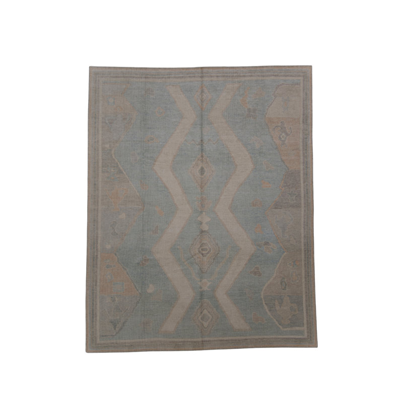 Tapis turc Oushak fait à la main 8 pi 2 po x 10 pi 1 po