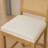 Full Solid Wood Rattan-Back Bar Stool, Matte Linen Cushion With High-Resilience Foam & S-Springs, Ideal For Rustic/Natural Style Kitchen Island, Low Bar In Dining Room & Coffee,Set Of 2,Beige-993487094