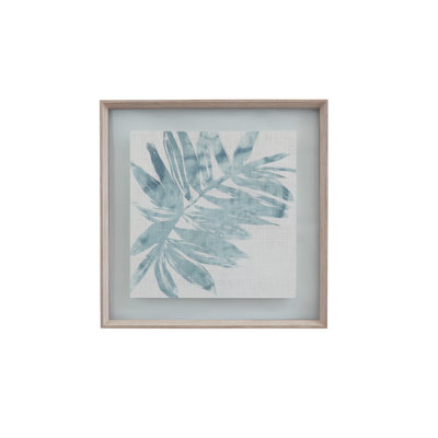 «Burlap Ocean Palm I», reproduction encadrée