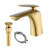 Single Hole Bathroom Sink Faucet with Pop Up Drain and Water Supply Hose-105356908