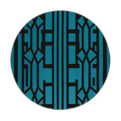 Trellis Blue Indoor and Outdoor Area Rug