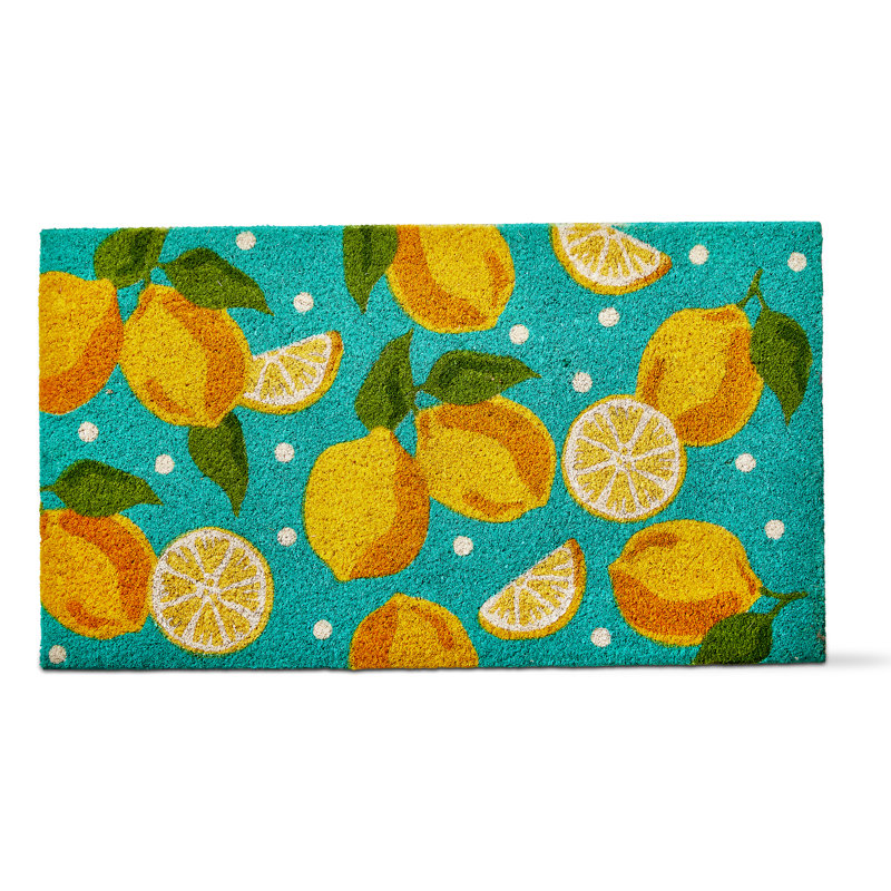 Tapis de coco antidérapant au citron