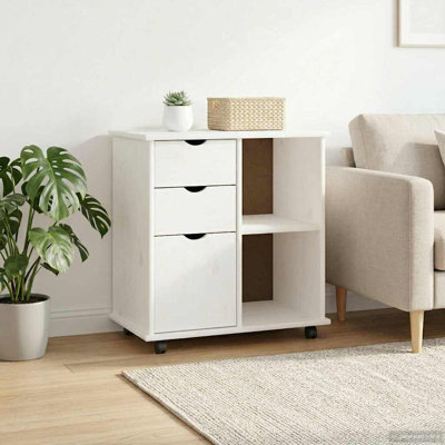 Solid Wood Rectangle Accent Cabinet