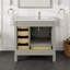 Meuble-lavabo en porcelaine encastrable l 38 po x P 18 po Eviva London-890925674-825701509