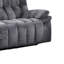 Canapé inclinable manuel Heya, polyester capitonné gris foncé, 92 pouces-130982474