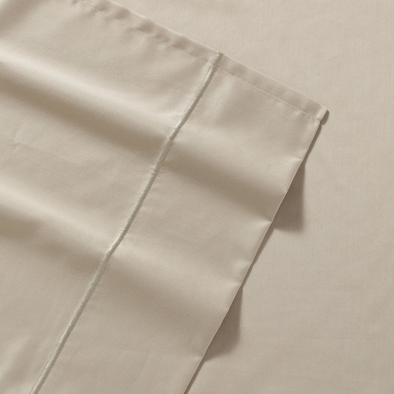 Ensemble de draps 100% satin de coton 400 fils Regatta, Très grand, Beige