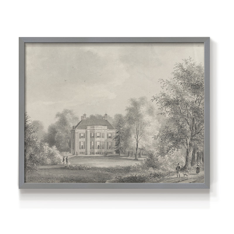 Croquis rétro - onzième - reproduction encadrée, H 11 po x l 14 po, Gris