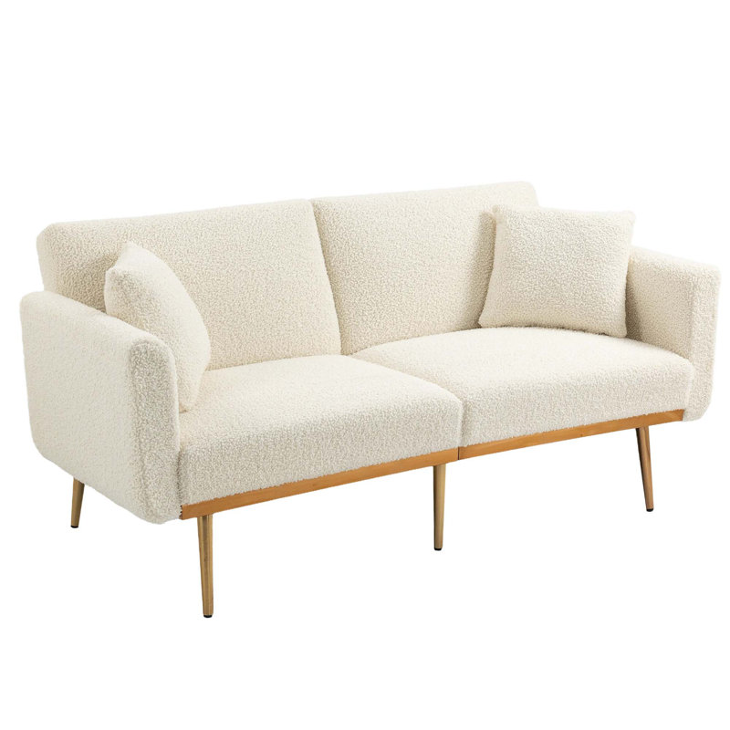 Accent Sofa, White Teddy