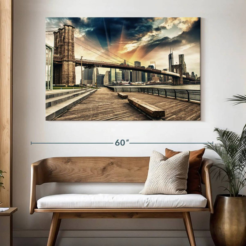 Lilie Dramatic Brooklyn Bridge, 34" H x 51" W