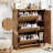 24 Pair Shoe Storage Cabinet with  3 Flip Drawers & Solid Wood Legs