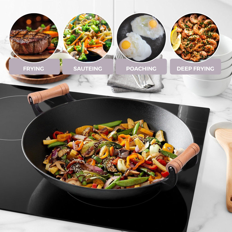 Cast Iron Wok - 32cm 