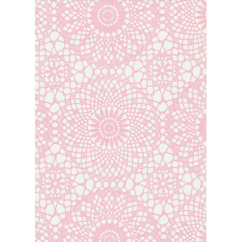 Décalcomanie murale contour rose