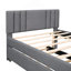 Lit plateforme tapissier avec lit gigogne