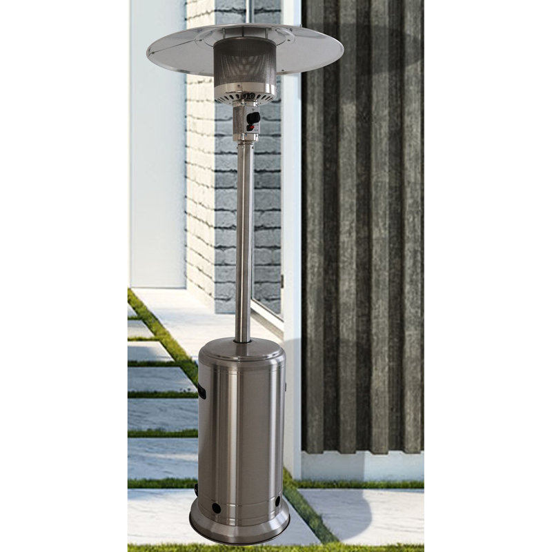 Chauffe-terrasse en acier inoxydable 46000 - distribution uniforme et uniforme de la chaleur pour des soirées douillettes