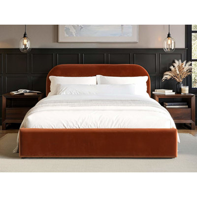 Upholstered Velvet Ottoman Bed