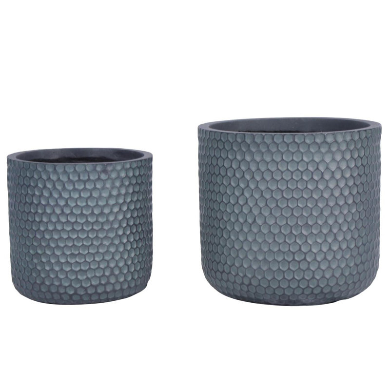 Honeycomb Style Cylinder Round Planter By Idealist Lite, 30.5cm H x 31cm W x 31cm D