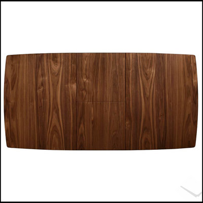 Natural Walnut Rectangular Dining Table with Mid-Century Modern Design for Elegant and Durable Home Dining