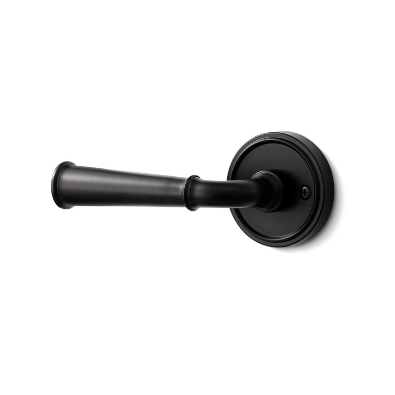 Fausse poignée de porte noire Mrml, levier à simple face anti-retournement, garde-robe de garde-robe de couloir intérieur ou porte à double porte française, utilisée pour le levier décoratif en alliage d'aluminium