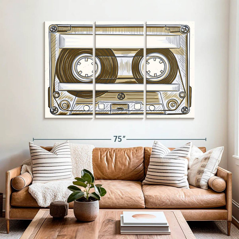 Abarca Audio Cassette, 42" H x 65" W