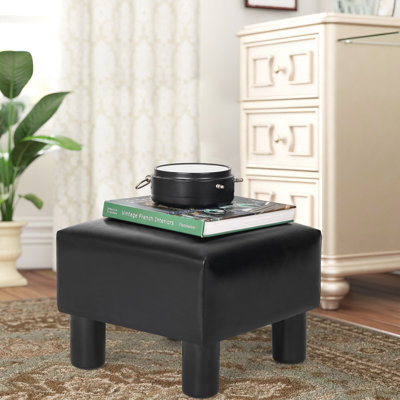 Okan Faux Leather Ottoman