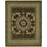 Martinton Wool Oriental Area Rug in Olive Green/Black/Ivory