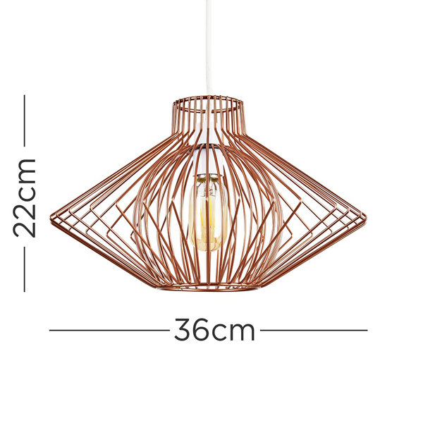 Sinat 22cm H Metal Novelty Pendant Shade ( Spider ) in Copper