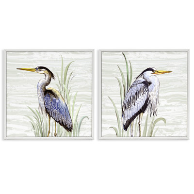 «Coastal Birds on Birch», ensemble de 2 estampes numériques par Elena Vladykina