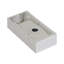 Lavabo de salle de bain mural rectangulaire en céramique 14,6 "x 7,3" avec trou de robinet simple