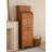 Medieval‑style Cherry Wood Multi‑layer Jewelry Cabinet with Wheels for Bedroom
