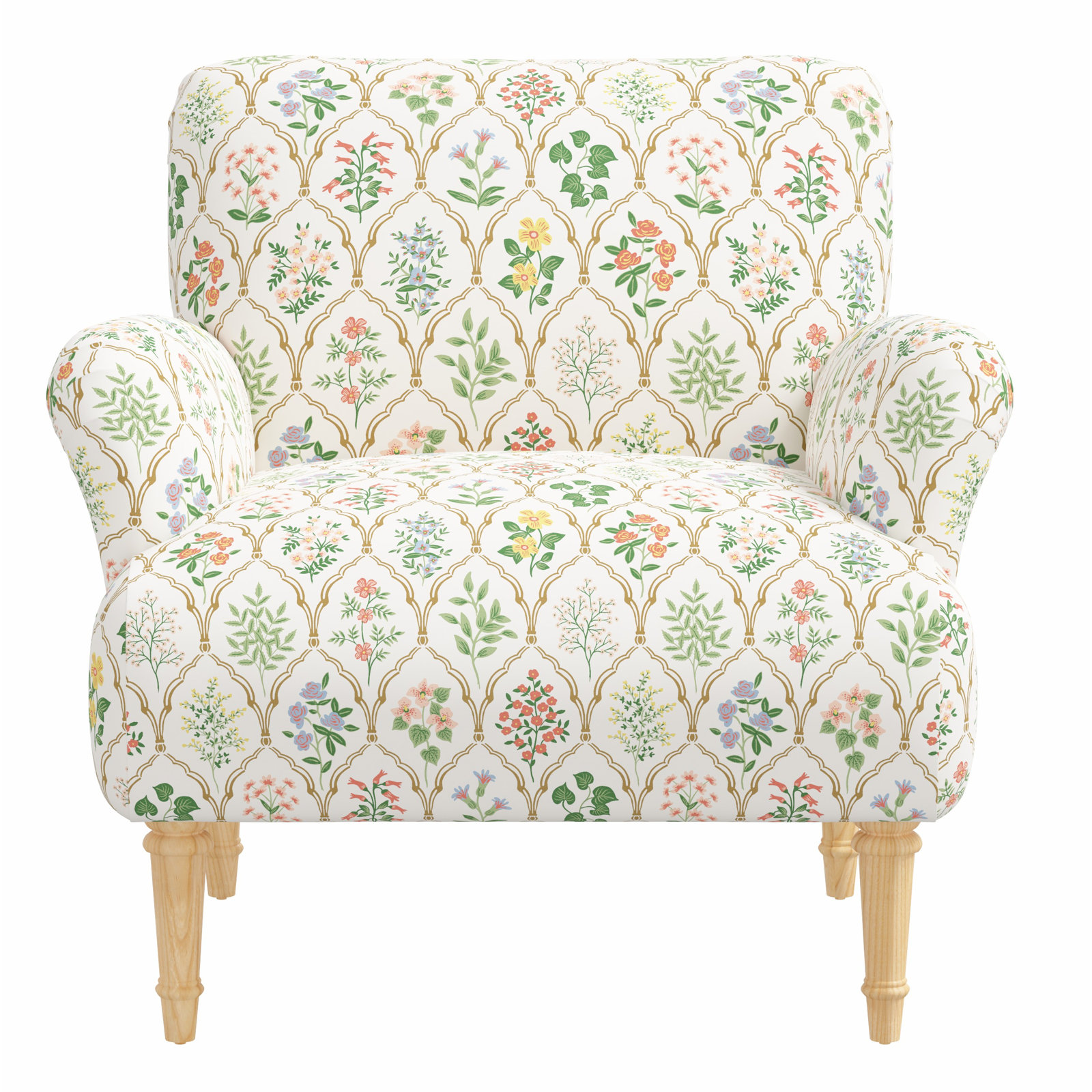 Rifle Paper Co. x Cloth & Company Bristol Armchair, Rpc Hawthorne Multi Linen