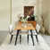 Shivani 5-Piece Modern Dining Set With Rectangular Wood Grain Table And 4 Upholstered Dining Chairs