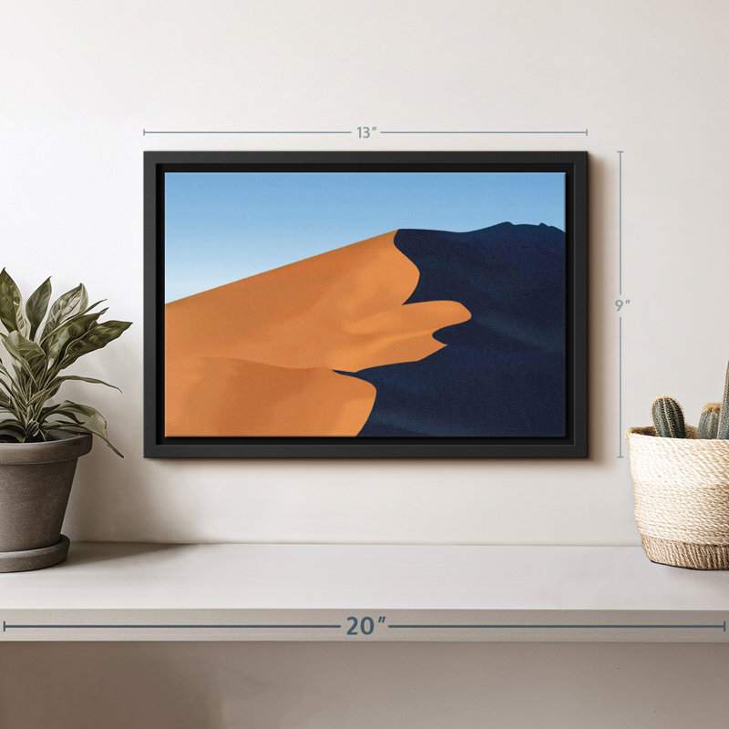 Shadowed Sand Dune Canvas Print, 9" H x 13" W