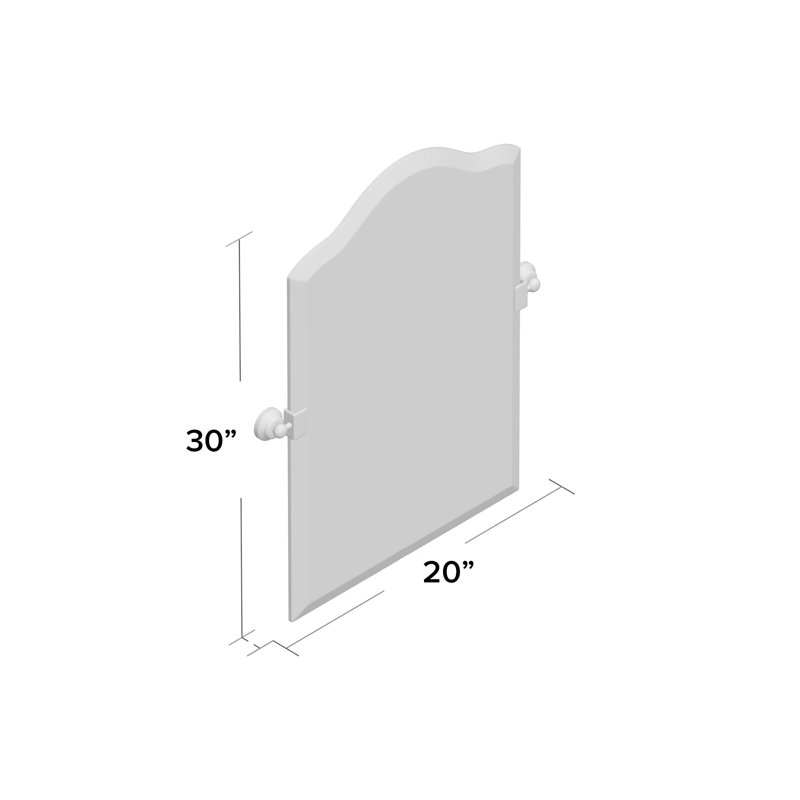 Volmer Flat Wall Mirror, 30" H x 20" W