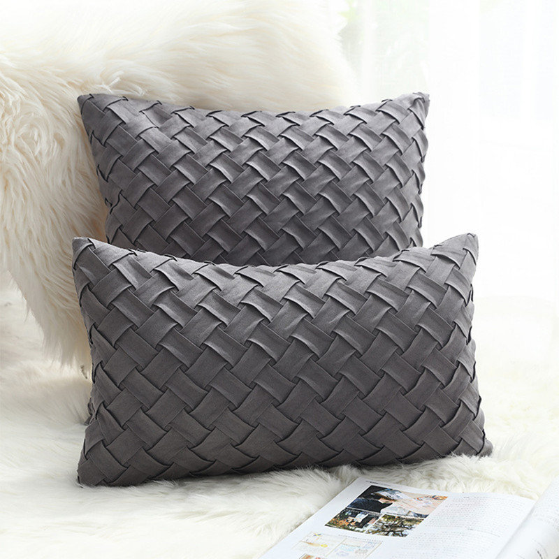 1 Pack Boho Decorative Throw Pillow Cover (12X20) – Dark Gray Pattern Accent Cushion For Couch And Bed, Dark Gray