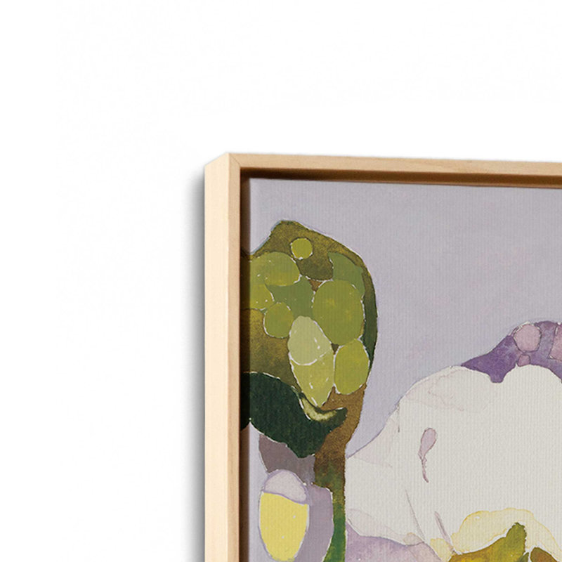 Impression sur toile Vivid Floral Expressions II, Cadre américain en érable flottant, H 32,75 po x l 32,75 po x P 1,75 po