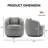 Modern Boucle Upholstered Swivel Accent Chair-1921539191