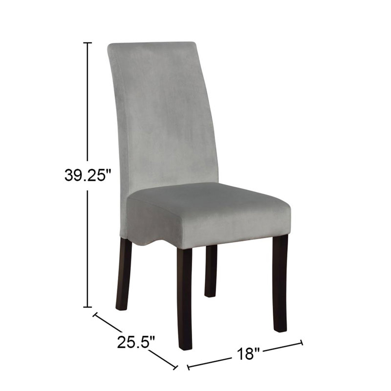Ensemble de 2 chaises d'appoint rembourrées en velours