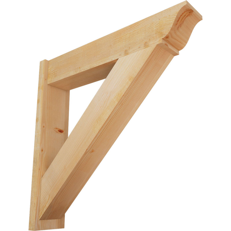 Persienne traditionnelle en bois rustique, P 38 po x H 38 po, Sapin Douglas de 8 po (sciage brut)