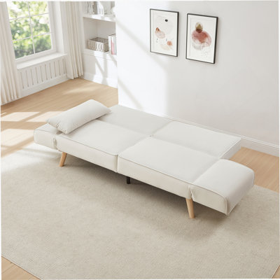 72.8'' Convertible Futon Sofa Bed With Adjustable Armrests And Recliner, Ideal For Small Spaces And Versatile Use