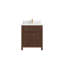 Teck 30 po Sonoma X P 22 po Meuble-lavabo simple en noyer foncé avec quartz Cove Edge-108368269