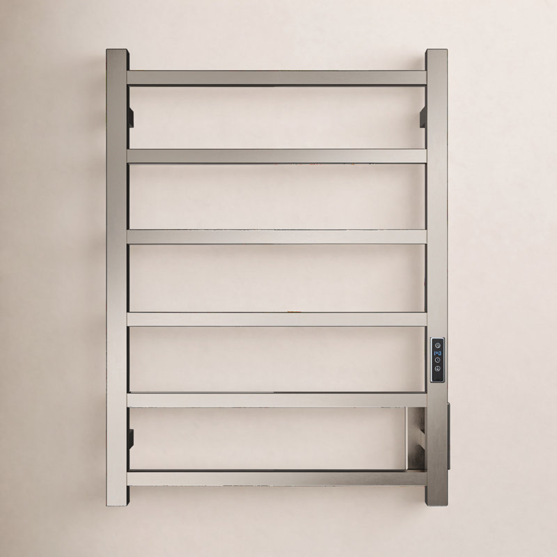 Charles Series Straight Towel Rail Towel Warmer, Brushed Nickel