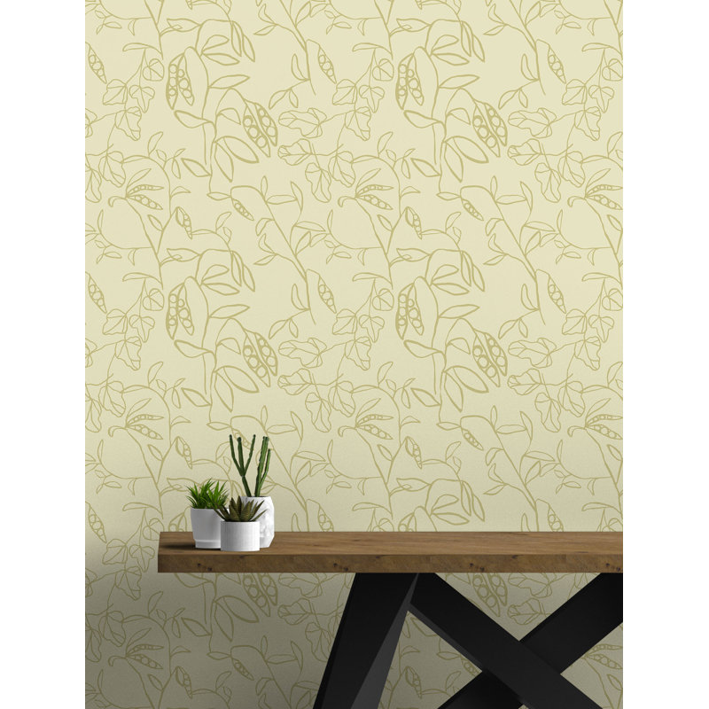 Floral Wallpaper by Susan Hable, Green