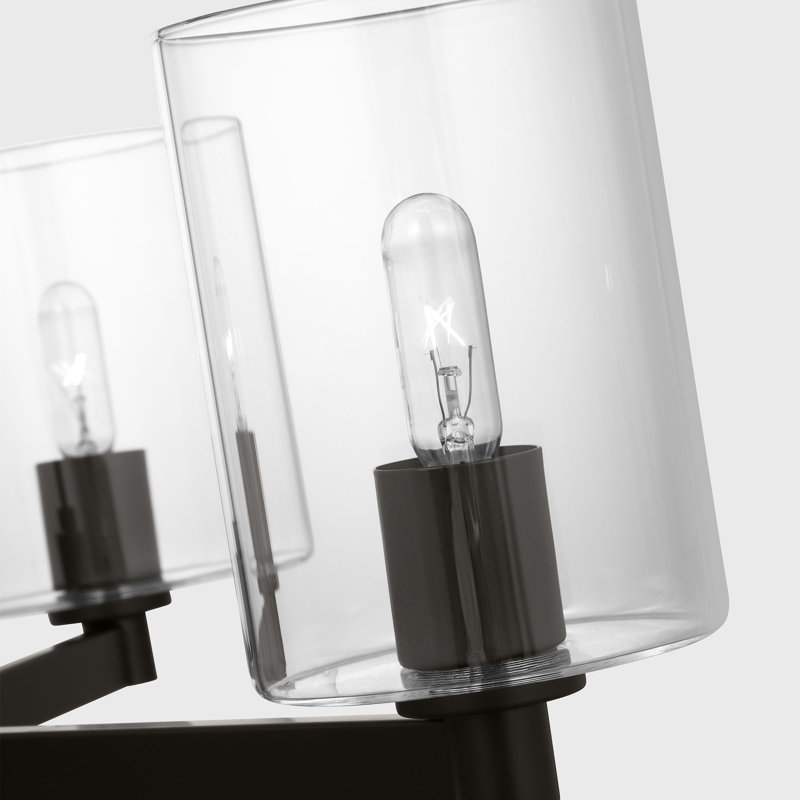 3 - Light Semi Flush Mount, Midnight Black