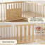 Parc pour bébé en bois de pin naturel, très grand parc pour bébés et tout-petits de 96 po x 96 po, aire de jeu intérieure pour enfants, clôture en bois naturel portable-138827917