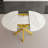 Simple Round Extendable Dining Table with Sturdy X-Shaped Carbon Steel Base for Kitchen & Small Spaces-117584063